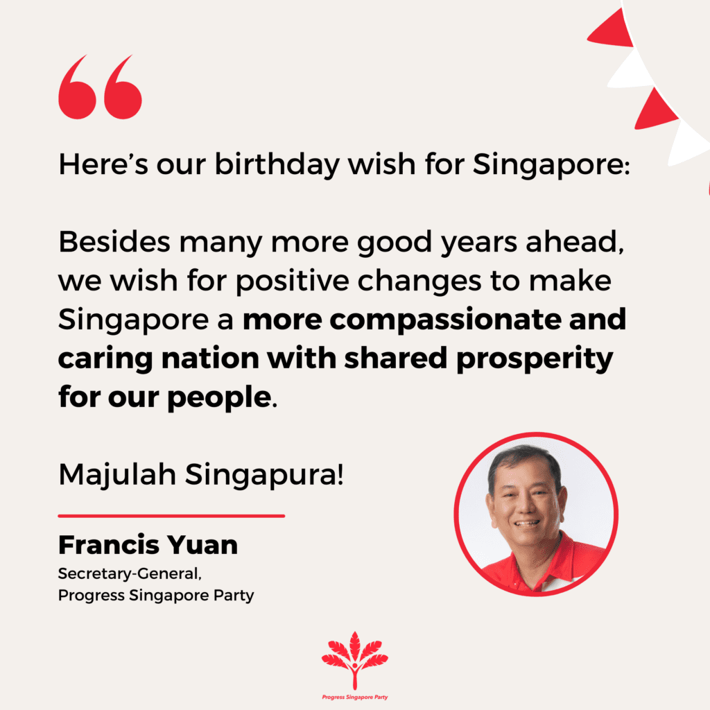 Francis' Speech for Singapore 57th Birthday